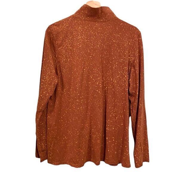 Soft Surrounding Half Button Collared/Turtleneck Long Sleeve Top in Size Large - Picture 3 of 9